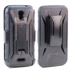 Alcatel One Touch Pop Astro 5042T Holster Combo Belt Clip Case (Black)